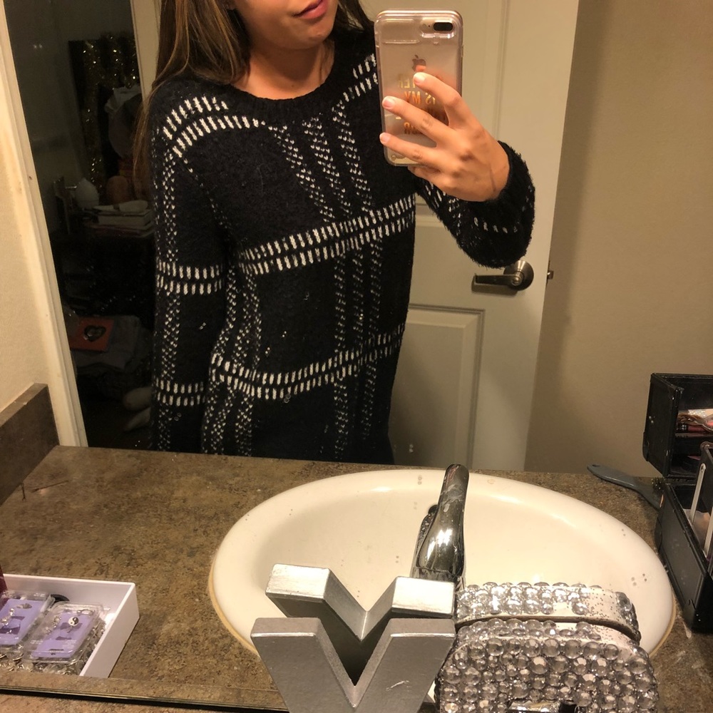 SALE! Black fuzzy sweater